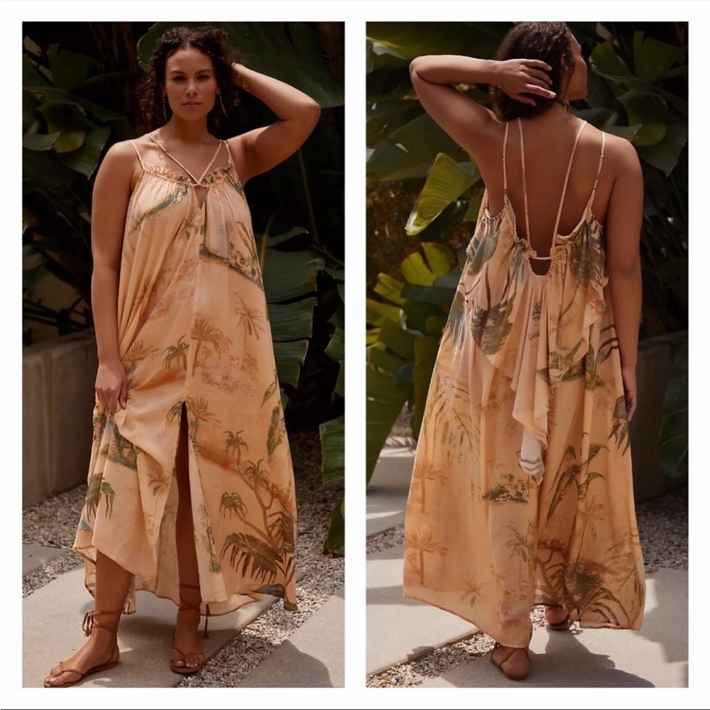 NEW Tahnee Kelland for Anthropologie Strappy Midi Dress Medium